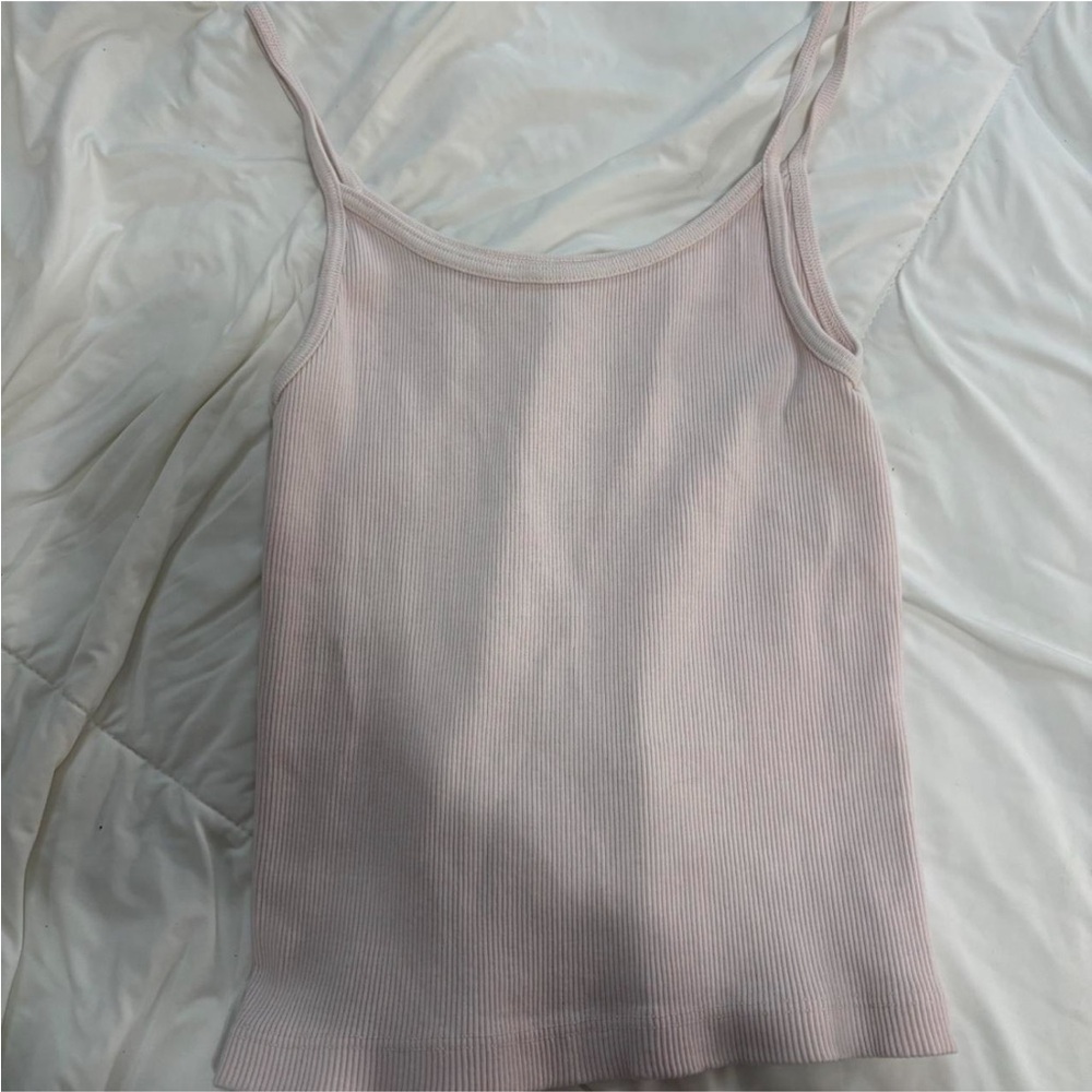 Brandy Melville Light Pink Ribbed Tank Top